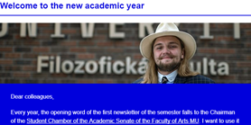 Faculty Newsletter: Welcome to the new academic year