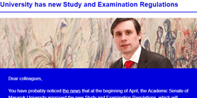 Faculty Newsletter: University has new Study and Examination Regulations